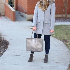 Jcrew Factory Vail Parka Grey Size 8